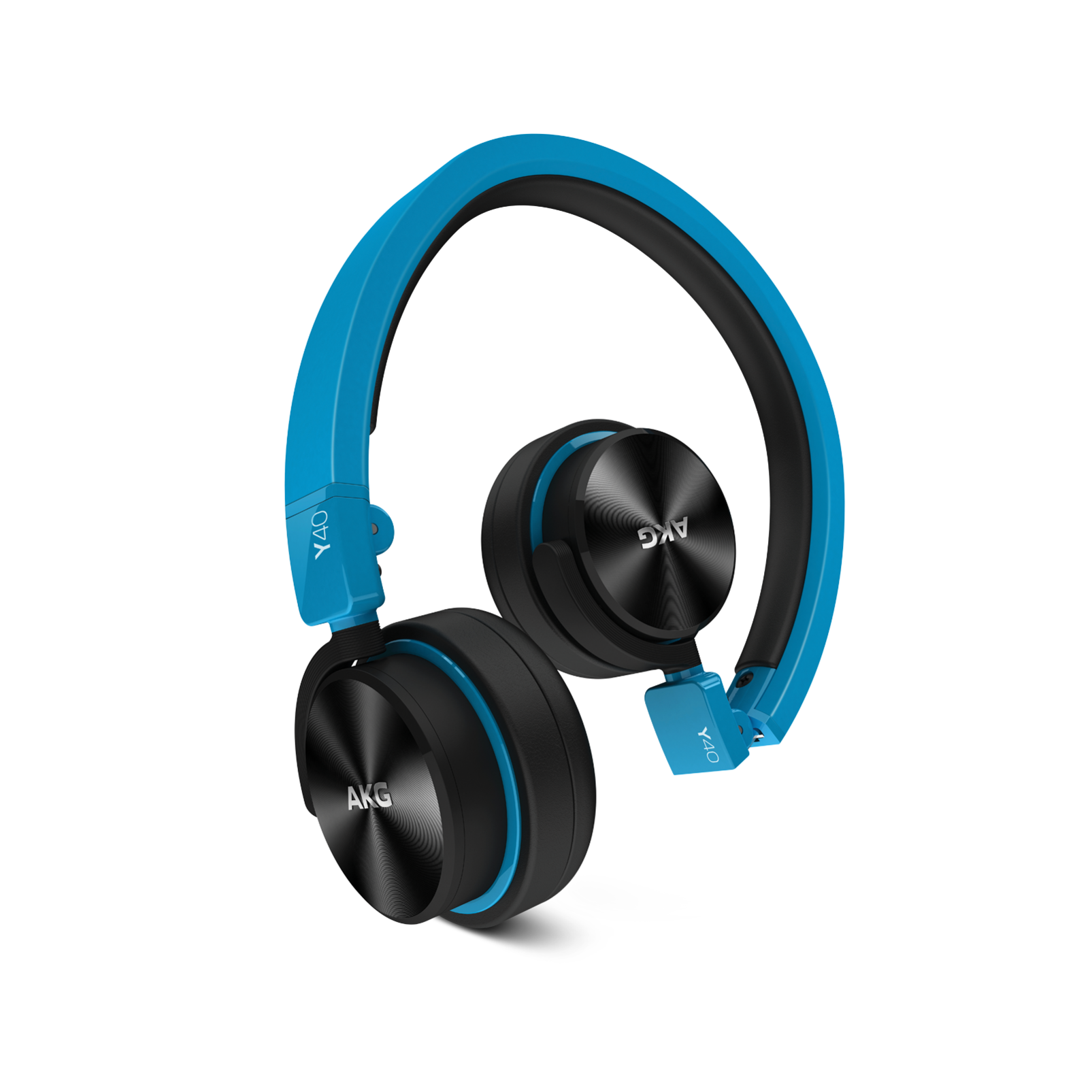 Y40 - Blue - High-performance foldable headphones with universal in-line microphone and remote - Hero