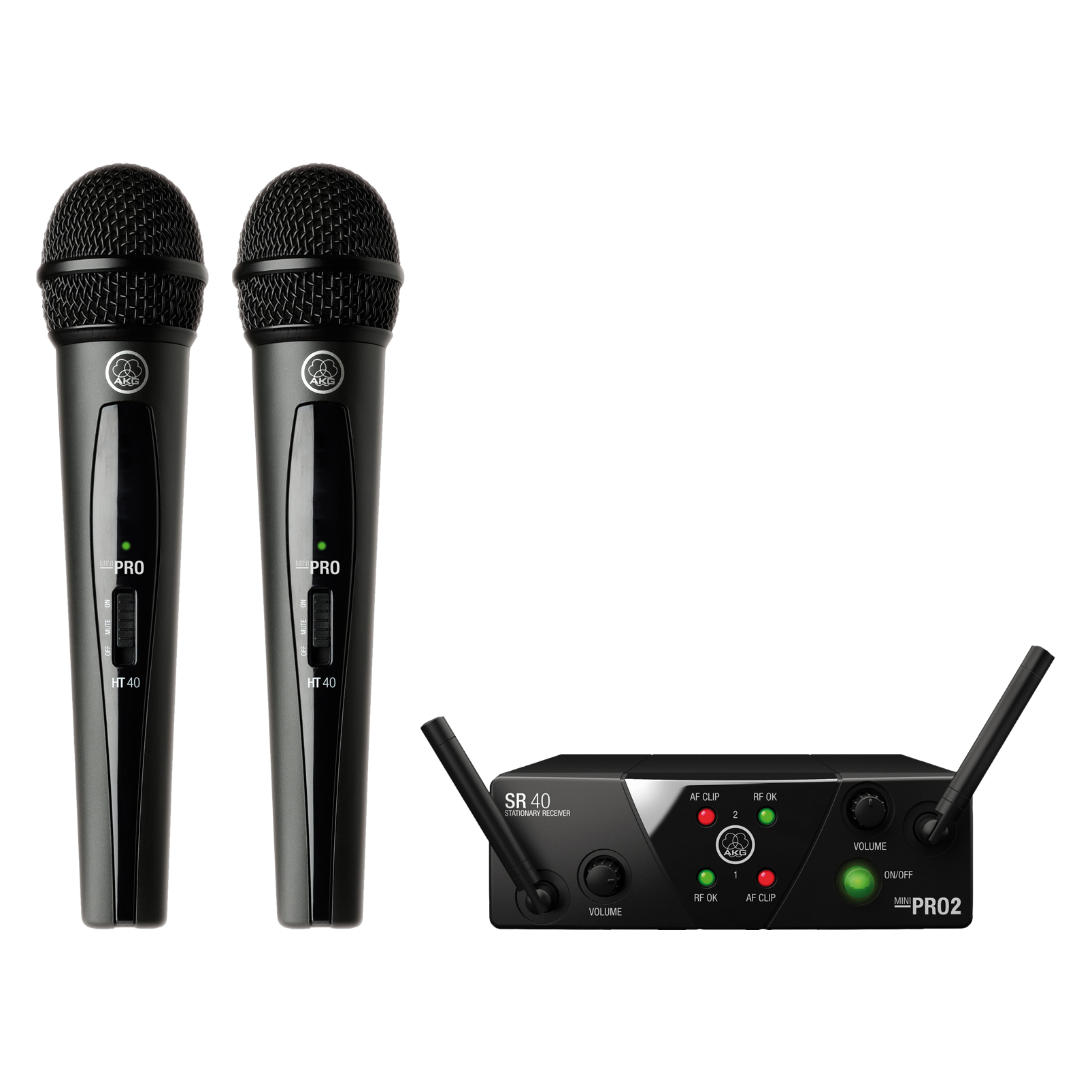 WMS40 Mini Dual Vocal Set - Black - Wireless microphone system - Hero
